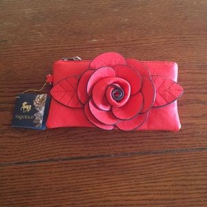 Wristlet with large rose